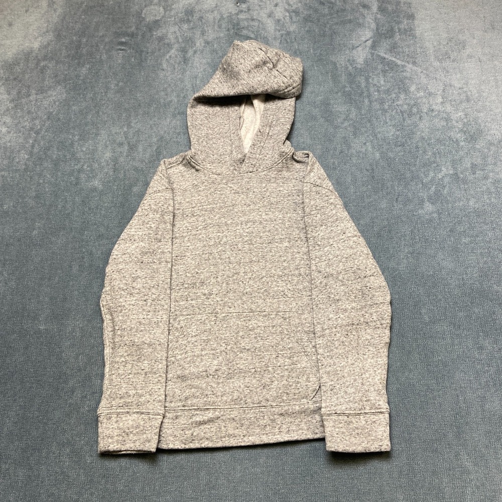 Old Navy‎ Recharge Hoodie Boys L Gray Heather Fleece Lined Raglan Sleeve Outdoor